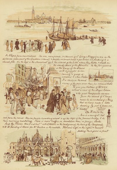 A nuestros amigos que nunca han estado en Venecia (cromolitografía) de Randolph Caldecott