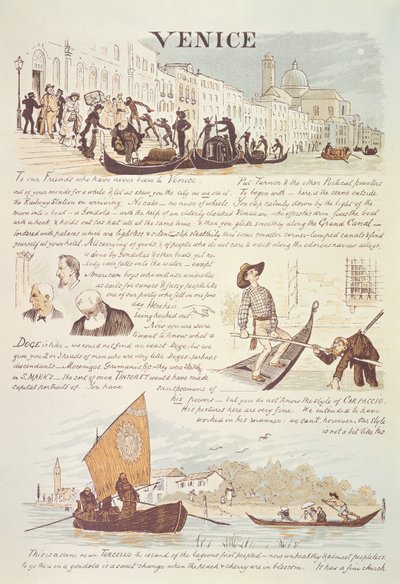 Venecia, con bocetos de dibujos animados de Randolph Caldecott