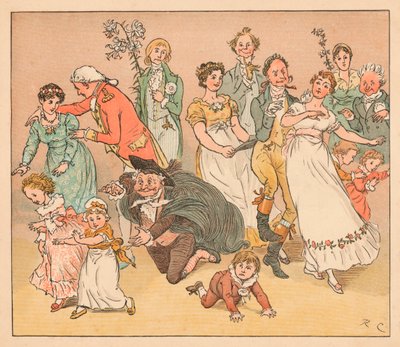 ...y todos se pusieron a jugar al juego de atrapar como se pueda..., c. 1885, 1934 de Randolph Caldecott