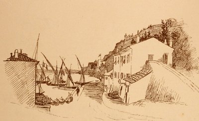 pueblo pesquero francés en el sur de Francia c1884 de Randolph Caldecott