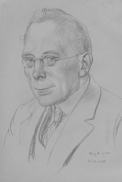 Campbell Dodgson, Conservador de Grabados y Dibujos, Museo Británico, 1912-32, 1932 de Randolph Schwabe