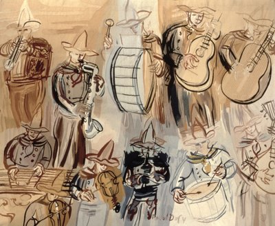Orquesta mexicana, por el estudio Raymond Picaud, Aubusson de Raoul (after) Dufy