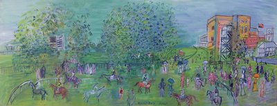 Ascot, c.1930 (óleo sobre lienzo) de Raoul Dufy