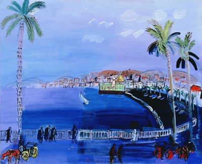 Baie des Anges, Niza, c.1926 (óleo sobre lienzo) de Raoul Dufy