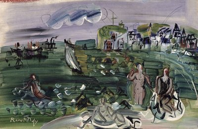 Bañistas en Sainte-Adresse (óleo sobre lienzo) de Raoul Dufy