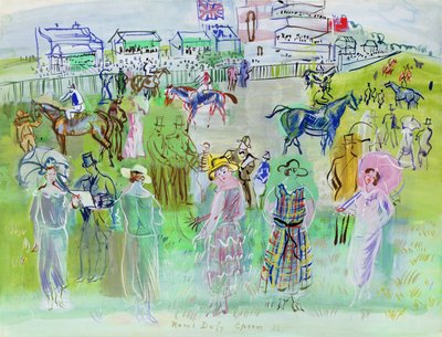 Gente elegante en Epsom de Raoul Dufy