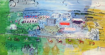 Epsom Races, c.1934 (óleo sobre lienzo) de Raoul Dufy