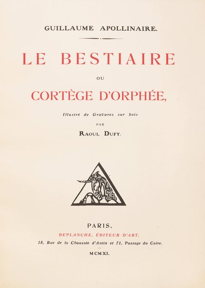 Frontispicio de "Le Bestiaire ou Cortège d
