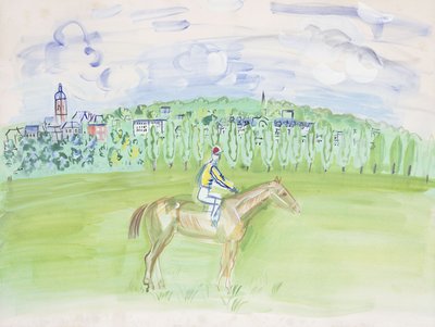 Caballo y Jinete en Deauville; Cheval et Jockey a Deauville de Raoul Dufy