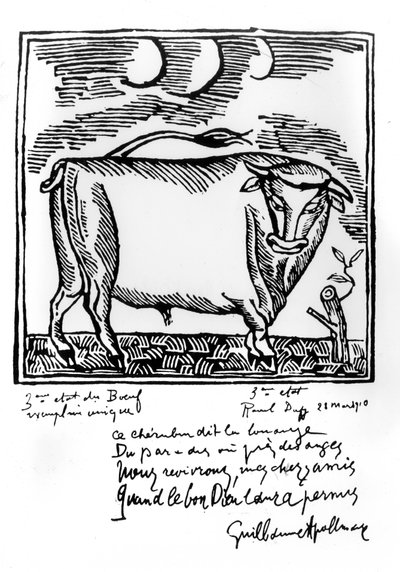 Ilustración de "Le Bestiaire" de Guillaume Apollinaire de Raoul Dufy