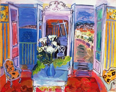 Interior con ventanas abiertas de Raoul Dufy