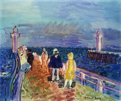 Jettys en Trouville-Deauville; Les Jetees de Trouville-Deauville de Raoul Dufy