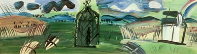 Kiosco y arco iris (óleo sobre lienzo) de Raoul Dufy