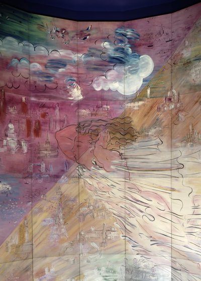 La Fee Electricite, detalle del lado izquierdo de Raoul Dufy