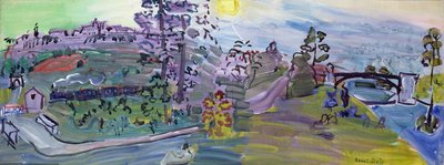 Paisaje en Langres, c.1933 (óleo sobre lienzo) de Raoul Dufy