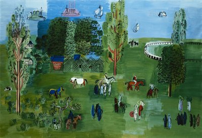 Le Paddock, c.1926 (óleo sobre lienzo) de Raoul Dufy
