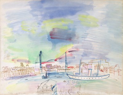 El puerto viejo de Marsella de Raoul Dufy