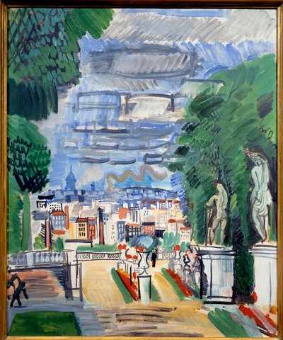 Le parc de Saint Cloud, siglo XX (óleo sobre lienzo) de Raoul Dufy