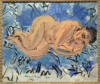 Desnudo femenino. Pintura de Raoul Dufy (1877-1953), óleo sobre lienzo. de Raoul Dufy