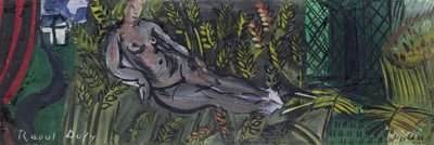 Ninfa reclinada en el trigo (óleo sobre lienzo) de Raoul Dufy