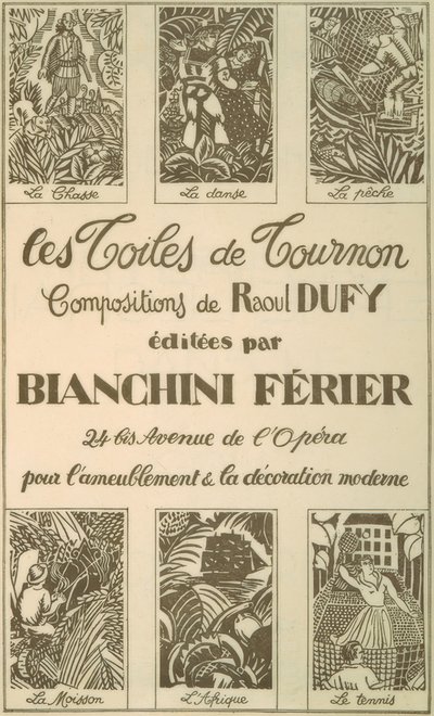 Publicidad para los lienzos Tournon de Raoul Dufy