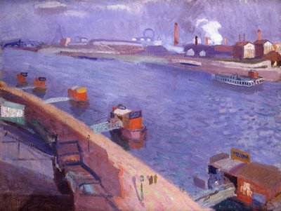 Muelles del Sena; Torre Eiffel a lo lejos; Quais de la Seine; La Tour Eiffel au Lointain de Raoul Dufy
