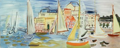 Regata en Deauville, c.1930 (óleo sobre lienzo) de Raoul Dufy