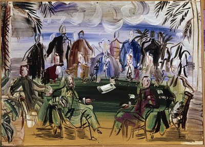 Científicos alrededor de una mesa (óleo sobre lienzo de Raoul Dufy