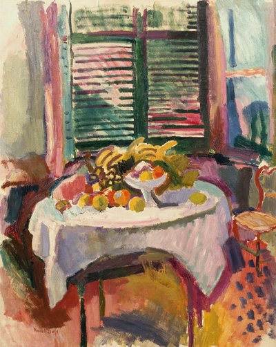 Bodegón con persianas cerradas de Raoul Dufy