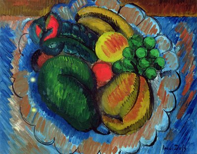 Naturaleza muerta con frutero, c.1908 (óleo sobre lienzo) de Raoul Dufy