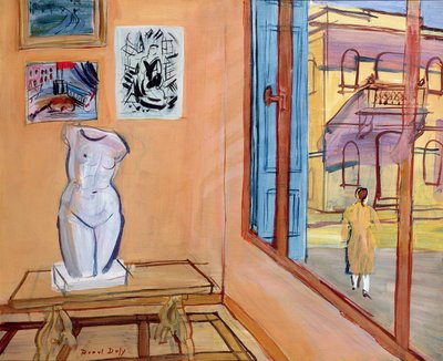 Estudio con torso, c.1946 (óleo sobre tabla) de Raoul Dufy