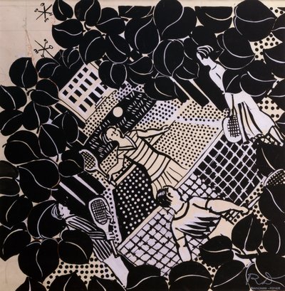 Tenis (pluma y tinta y gouache sobre papel) de Raoul Dufy