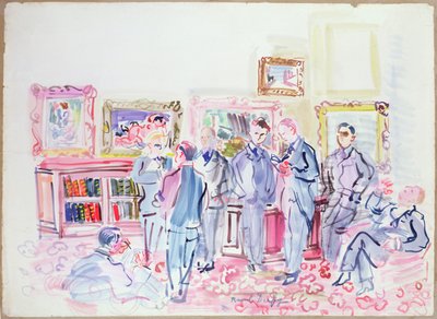 Los aficionados al arte (acuarela) de Raoul Dufy