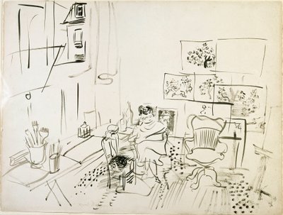El taller del pintor Dibujo de Raoul Dufy (1877-1953) Nueva York, Museo de Arte Moderno de Raoul Dufy