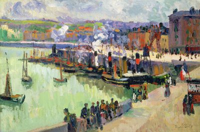 El Puerto (óleo sobre papel) de Raoul Dufy