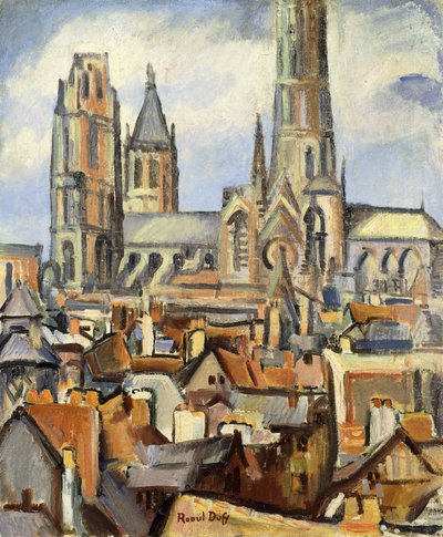 Los tejados de Ruán; Les Toits de Rouen, c. 1902-03 (óleo sobre lienzo) de Raoul Dufy