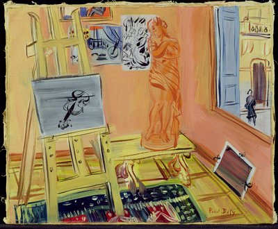 El estudio, c.1942 (óleo sobre lienzo) de Raoul Dufy
