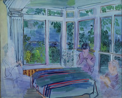 La Veranda de Villerville (óleo sobre lienzo) de Raoul Dufy