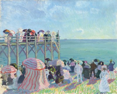 La playa y el muelle de Trouville de Raoul Dufy
