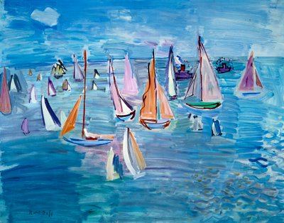 Las regatas, siglo XX (óleo sobre lienzo) de Raoul Dufy