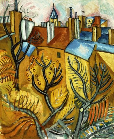 View Out of the Window of a Workshop onto the Rue Seguier; Vue de la Fenetre de L