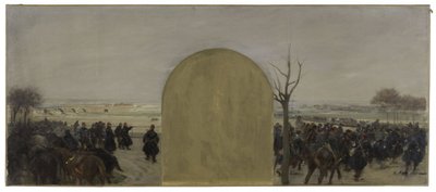 Croquis de la Prefectura del Ayuntamiento de París: La Guardia Nacional en Buzenval de Raoul Joseph Arus