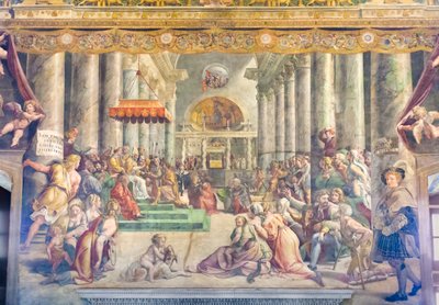 La donación de Constantino, hacia 1520 de Raphael (1483 1520) (& studio)