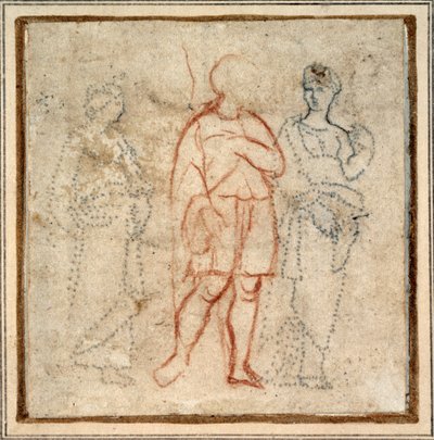 Eneas escoltado por Dido, estudio para la escena del borde (3er compartimento izquierdo) del 
