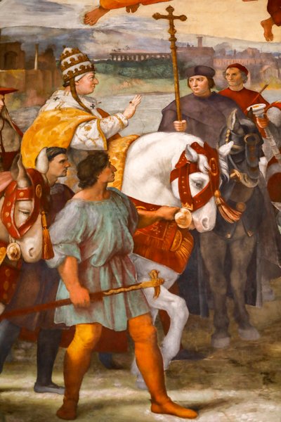 Encuentro entre San León Magno y Atila. 1511-1514 (fresco) de Raphael