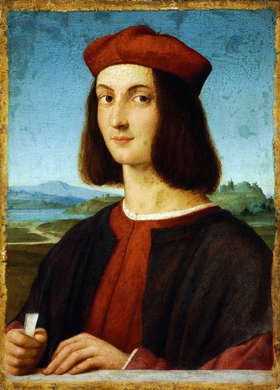 Retrato de Pietro Bembo (1470-1547) - pintura de Raphael (Raffaello Sanzio de Raphael
