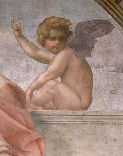 Putto que representa la Fe, detalle de las Virtudes Cardinales y Teologales y la Ley de Raphael (1483 1520)