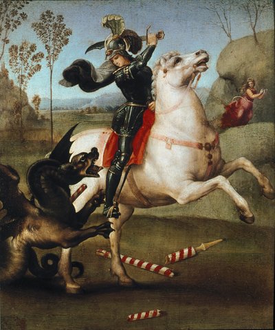San Jorge y el dragón de Raphael (1483 1520)