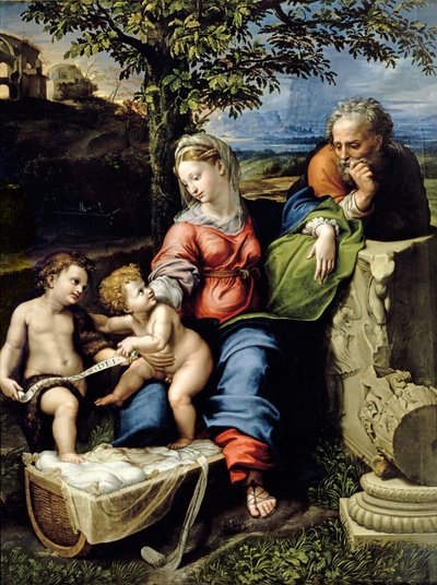 La Sagrada Familia del Roble, c.1518 de Raphael