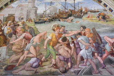 La batalla de Ostia de Raphael (1483 1520)